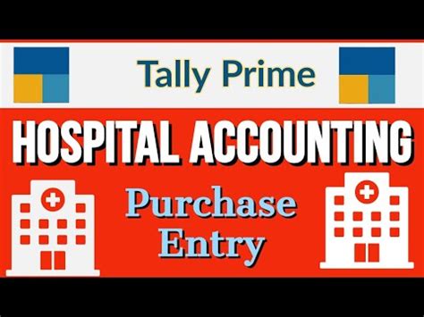 Purchase Entry Of Hospital Accounting In Tally Prime L Suman Education