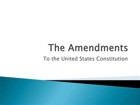 Ppt The Amendments Powerpoint Presentation Free Download Id 2320592