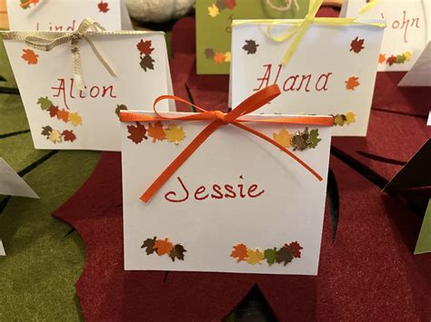 Diy Beautiful And Easy Thanksgiving Place Cards