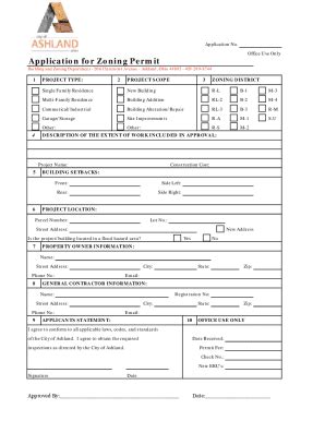 Fillable Online Application For Zoning Permit Fax Email Print Pdffiller