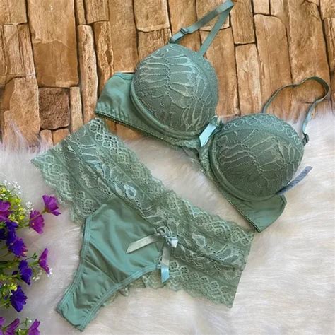 Kit 20 Conjuntos Lingerie Renda Sutiã E Calcinha Atacado Parcelamento sem juros