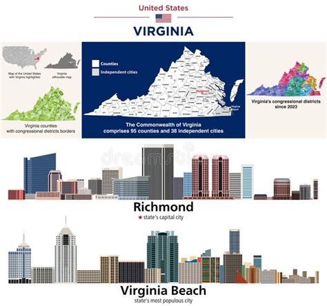 Mapa De Condados De Virginia Y Ciudades Independientes Mapa De