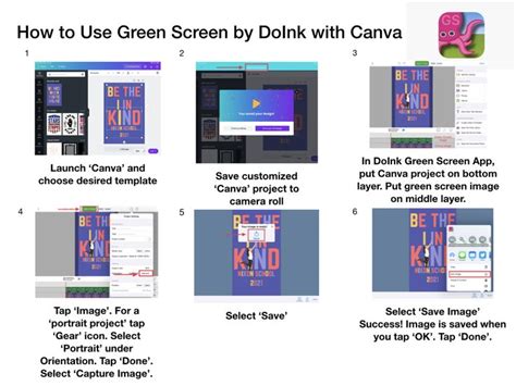 How To Use Green Screen By Doink And Canva Greenscreen Green Screen App School Event