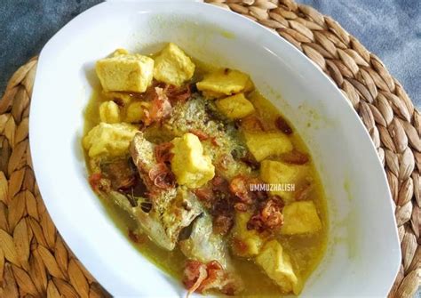 Resep Ikan Layang Tahu Kuah Kuning Fibercreme Oleh Farhah Cookpad