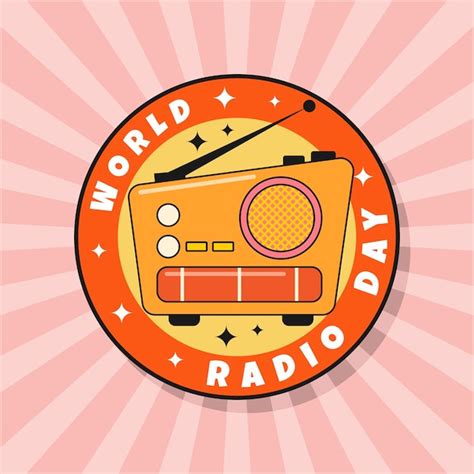 Premium Vector World Radio Day Retro Style Vector Design