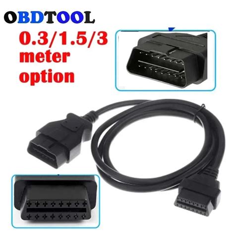 Cabo De Extens O Automotivo Para Scanner De Carro Obd Pinos