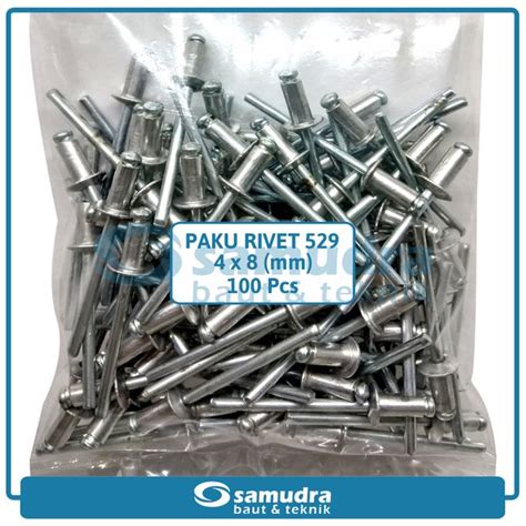 Jual Smd Paku Rivet Pcs X Mm Blind Rifet Tembak Aluminium