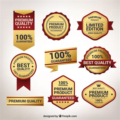 Premium Vector | Collection of high quality golden stickers