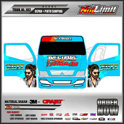 Jual Stiker Decal Kab Depan Pintu Samping Truck Sticker Variasi KAB