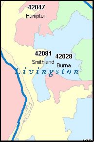 LIVINGSTON County Kentucky Digital ZIP Code Map