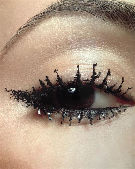 Black Glitter Eye Makeup From The Late Nineties