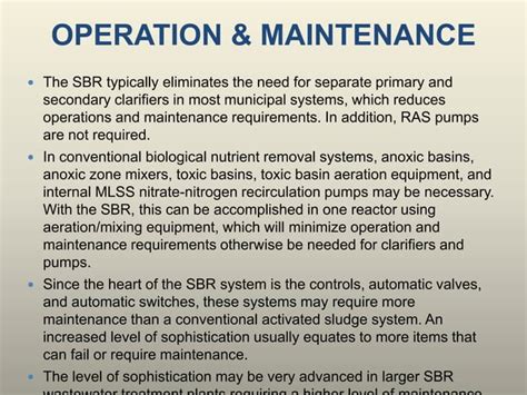 Sequencing Batch Reactors Ppt