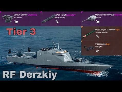 RF Derzkiy With Tier 3 Use All Legendary Epic Items Modern Warships