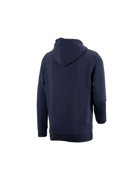 E S Hoody Sweatshirt Poly Cotton Dunkelblau Strauss