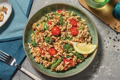 Baked Cherry Tomato Sage Pesto Risotto Recipe Hellofresh