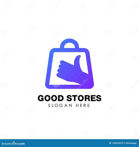 Good Stores Logo Design Best Shop Logo Icon Design Stock Vector