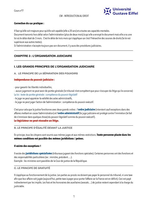 L1 CM 7 Intro Au Droit Cours N7 2 11 CM INTRODUCTION AU DROIT