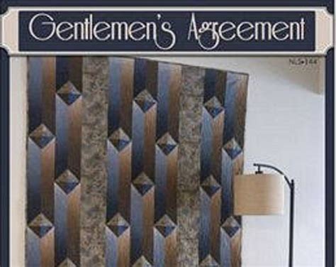 Gentlemen S Agreement Quilt Pattern From New Leaf Stitches Etsy