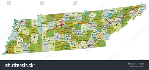 Highly Detailed Editable Political Map Separated 库存矢量图（免版税）1511948588