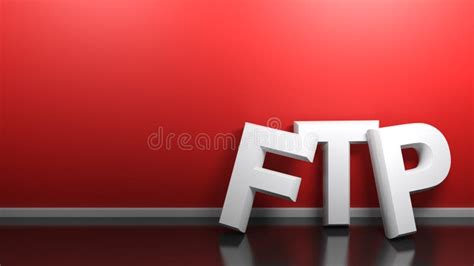 Sql White 3d Write At Red Wall 3d Rendering Stock Illustration