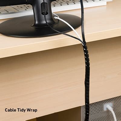 D Line Cable Organiser Cable Tidy Tube Spiral Wrap Zipper