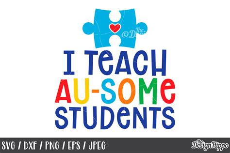 Autism Teacher Svg Bundle Of 10 Designs Dxf Png Cut Files