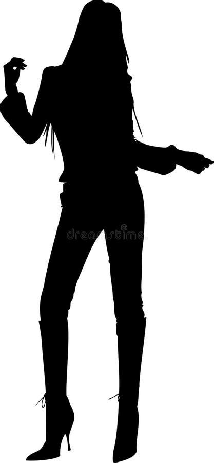 Dancing Girl Silhouette Clip Art