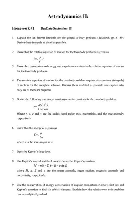 1. Explain the ten known integrals for the general | Chegg.com