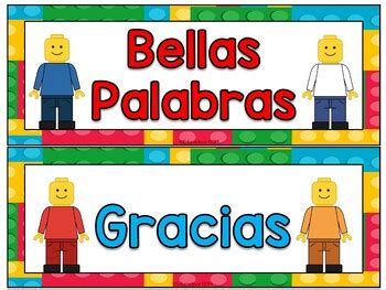 Bellas Palabras Bloques Legos By Educaclipart Tpt