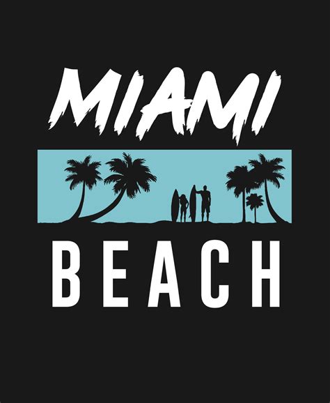 Miami Beach t shirt template design. 21567116 Vector Art at Vecteezy
