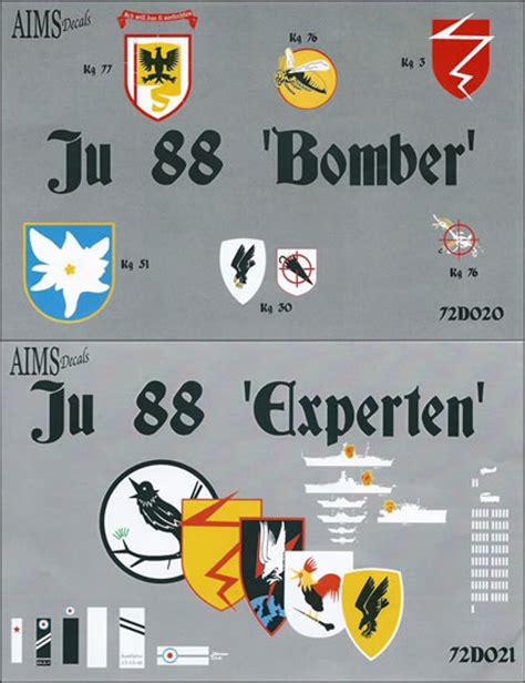 Ju 88 Bomberju 88 Experten Aims Decals 172 Scale Review By Mark Davies