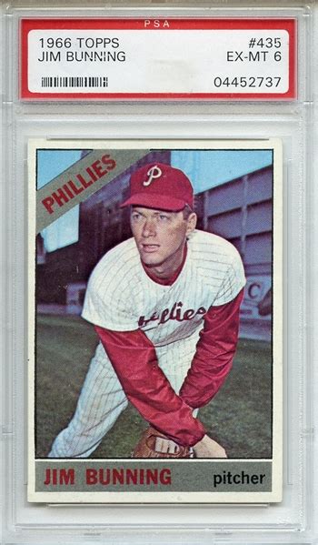 Lot Detail Topps Jim Bunning Psa Ex Mt