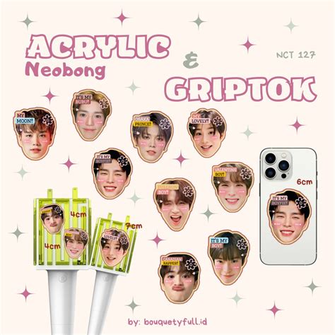 Jual ACRYLIC CHARM NEOBONG LIGHTSTICK GRIPTOK POPSOCKET NCT 127