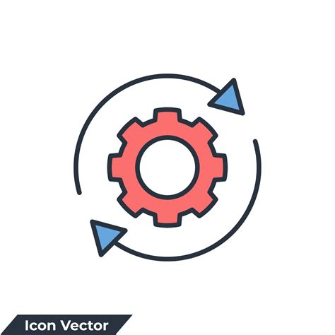 Process Management Icon Logo Vector Illustration Optimization Symbol