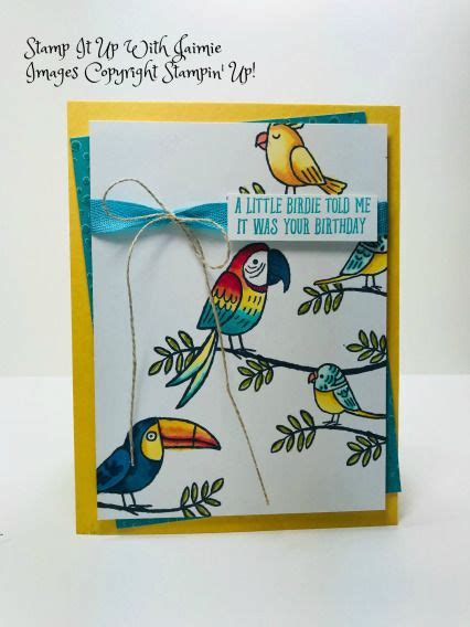 Stampin Up Bird Banter Birthday Stamp It Up With Jaimie Stamping