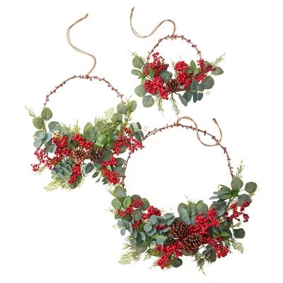 Member S Mark Set Of Holiday Hoop Wreaths Sam S Club