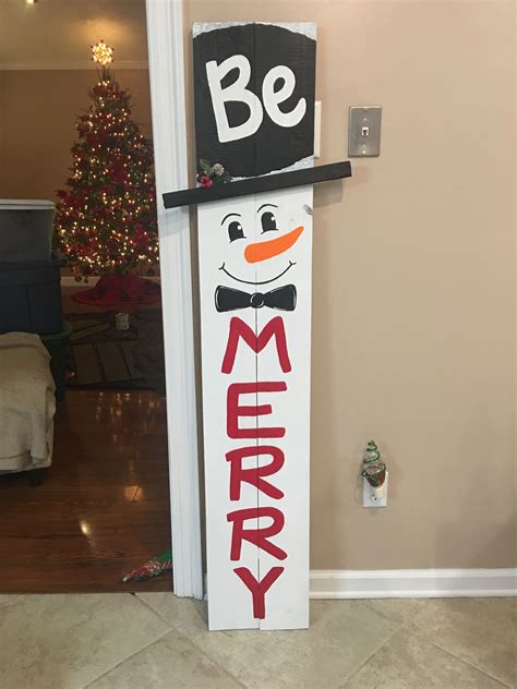 Christmas Snowman Porch Sign Christmas Signs Wood Christmas