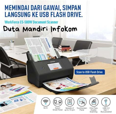 Promo Workforce Es 580w Adf Duplex Wifi Sheet Fed Document Scanner