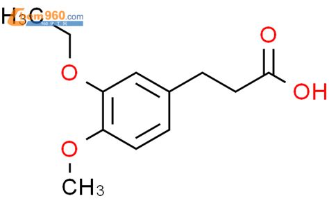 31282 89 0 3 3 Ethoxy 4 methoxyphenyl propionic acid化学式结构式分子式mol