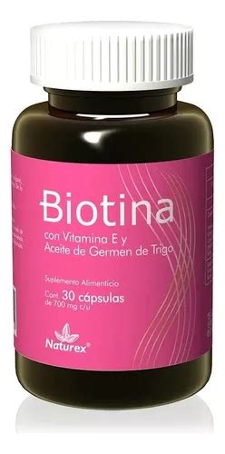 Biotina Con Vitamina E Y Germen De Trigo C Caps Naturex Mercadolibre