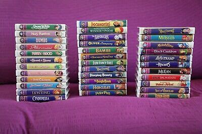 Walt Disney Masterpiece VHS Tapes Entire Collection Lion King Robin