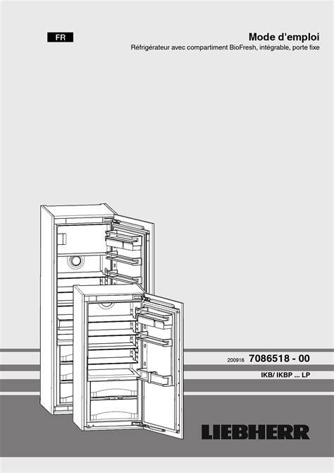 Notice réfrigérateur LIEBHERR IKBP 2360 Trouver une solution à un