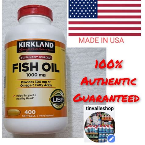 Kirkland Fish Oil 1000 Mg 400 Softgels Lazada Ph