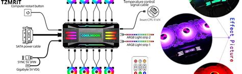 Mua Argb Pwm Fan Hub Wireless Computer Rgb Light Remote Control X