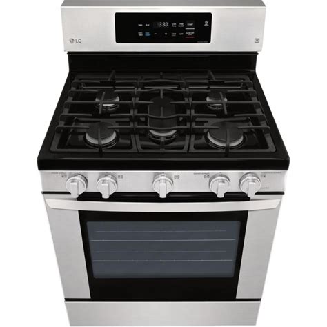 LG LRG3060ST 30 Inch Smart Freestanding All Gas Range with Natural Gas, 5 Sealed Burners, Wi-Fi ...