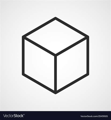 Cube Icon Royalty Free Vector Image Vectorstock