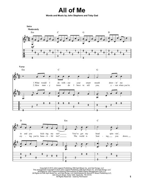 All Of Me Sheet Music John Legend Solo Guitar Guitar Sheet Music Guitar Tabs Guitar Sheet