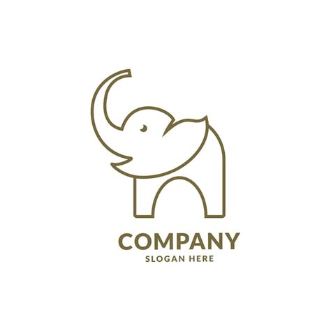 Elefant Logo Vektor Symbol Illustration Premium Vektor