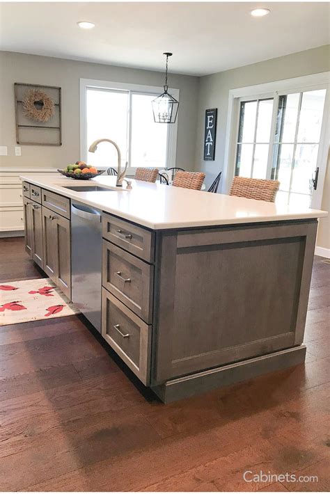 Two Tone Shaker Kitchen With Mullion Glass Doors And Wine Rack Shaker