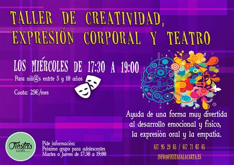 Taller De Creatividad Expresi N Corporal Y Teatro Fiestas A La Carta